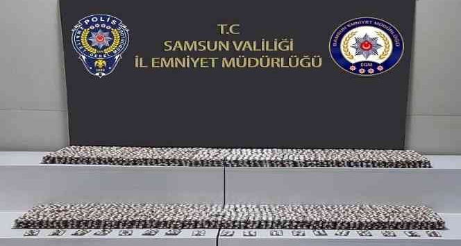 Samsun'da 27 bin 972 kapsül sentetik ecza ele geçirildi