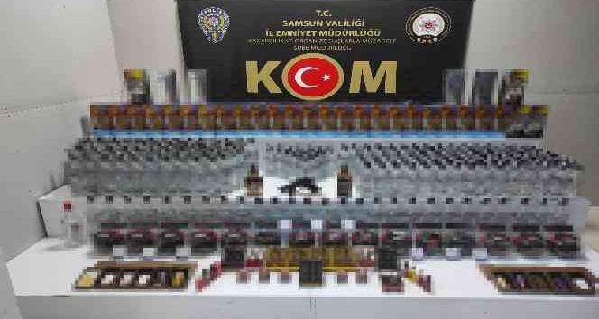Samsun'da kaçak içki ve cinsel içerkli ürün ele geçirildi