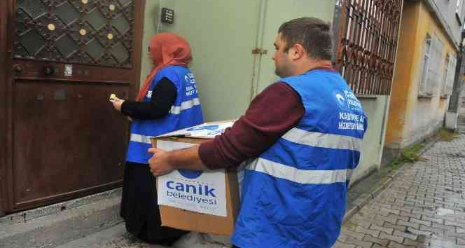 Canik Belediyesi'nden yakacak desteği