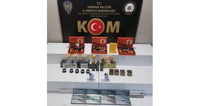 Samsun'da kaçak sigara ve kozmetik ele geçirildi