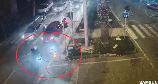 Yaya yolunu kullanmayan vatandaşa motosiklet çarptı
