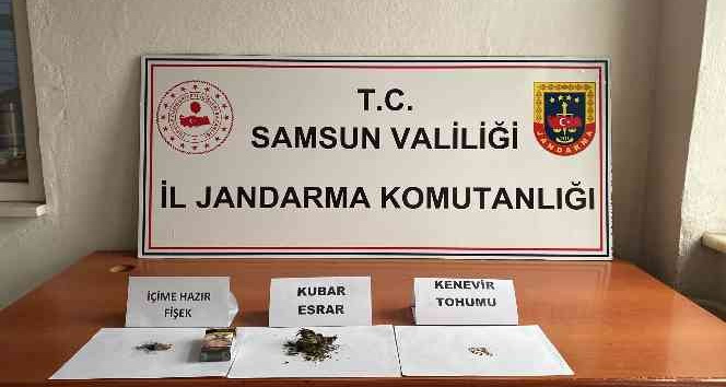 Samsun'da jandarmadan uyuşturucu operasyonu