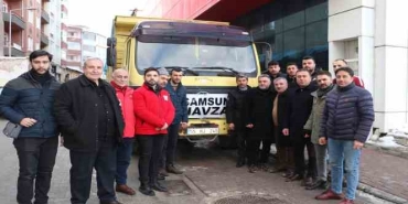 Havza'dan deprem bölgesine bir kamyon yakacak