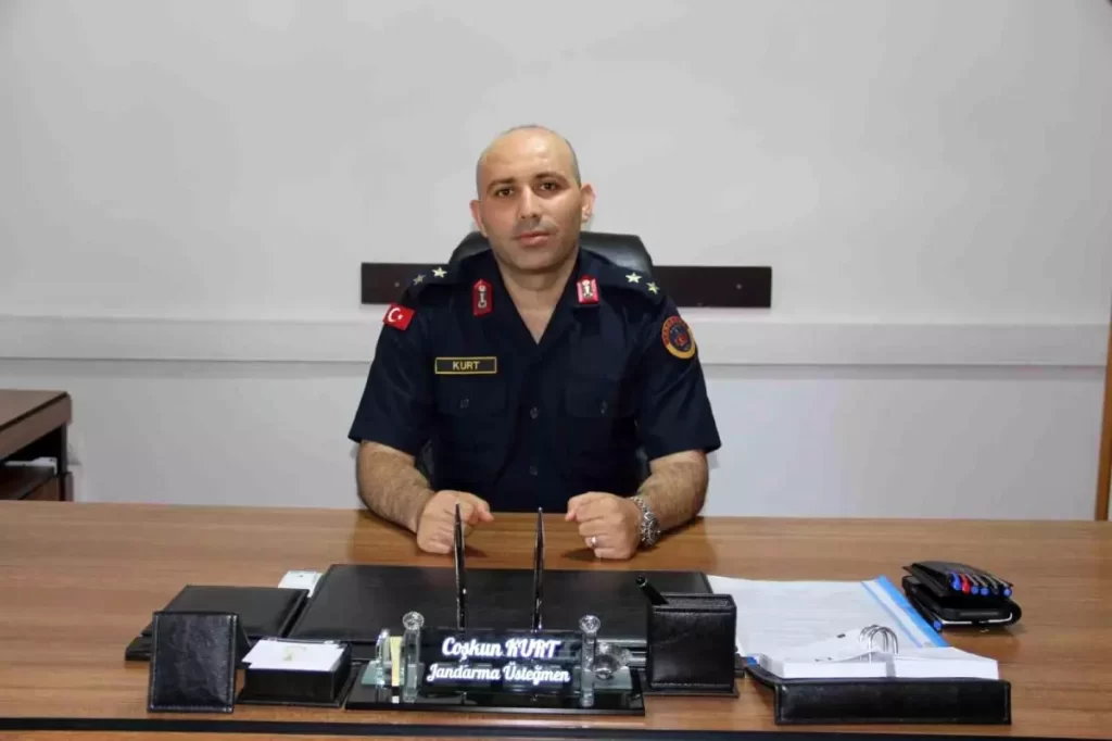 Jandarma Üsteğmen Coşkun Kurt, Çarşamba İlçe Jandarma Komutanlığı'na Atandı