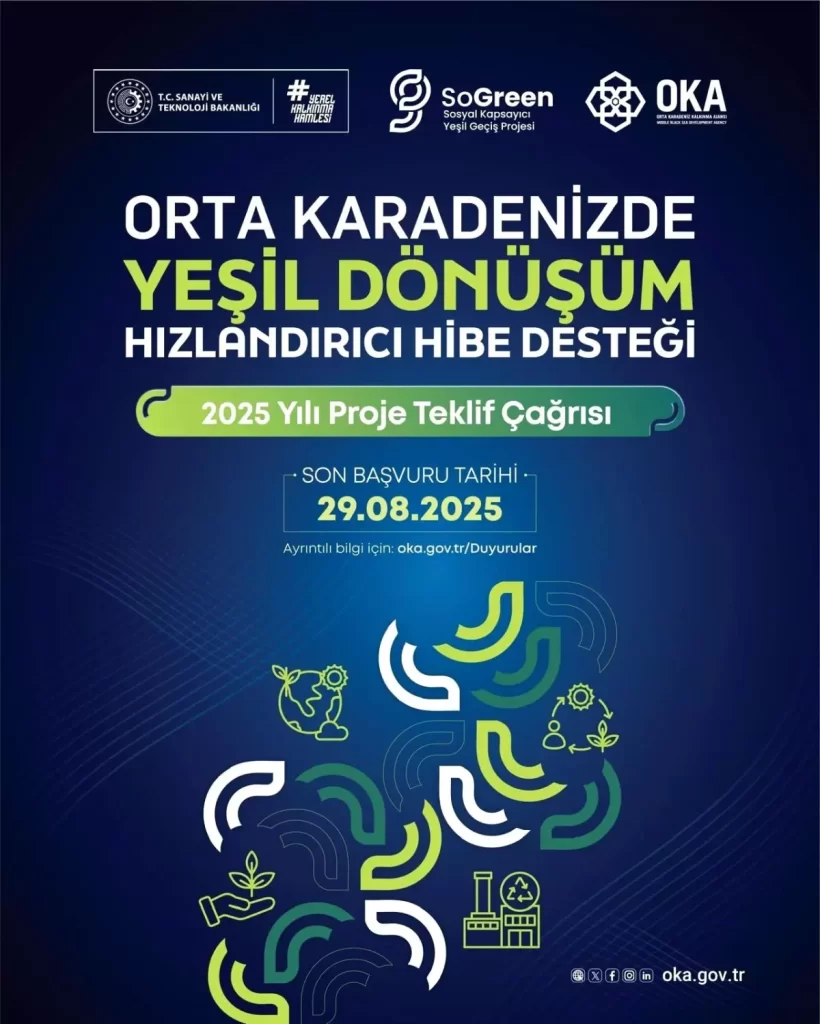 Orta Karadeniz'de Yeşil Dönüşüm Hızlandırıcı Hibe Desteği Programı İlan Edildi