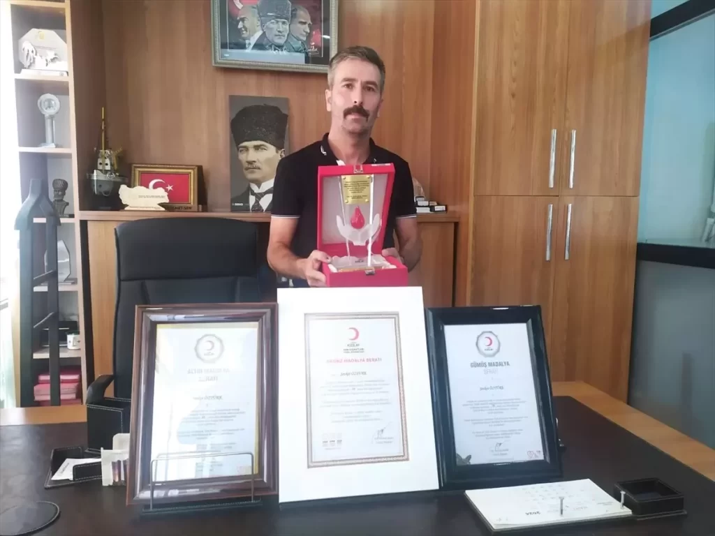 Vezirköprü'den örnek bağışçı: 70 kez kan bağışı yaptı