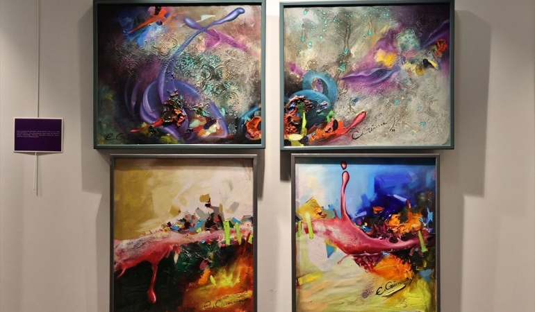 Samsun'da "Transhüman-izm" sergisi sanatseverlerin beğenisine sunuldu