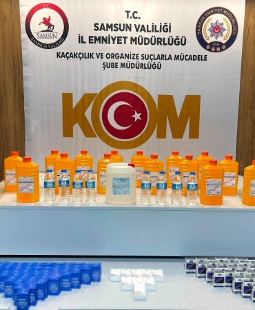 Kaçak içki ve makaron operasyonu: Çok sayıda ürün ele geçirildi
