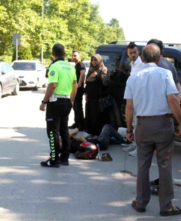 Çarşamba'da otomobille motosiklet çarpıştı: 1 yaralı