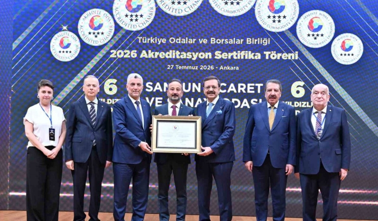 Samsun TSO, akreditasyon belgesiyle başarısını tescillendirdi