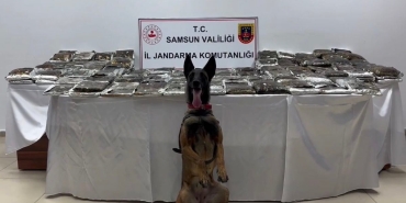Samsun’da tıra gizlenmiş 132 kilo toz esrar ele geçirildi