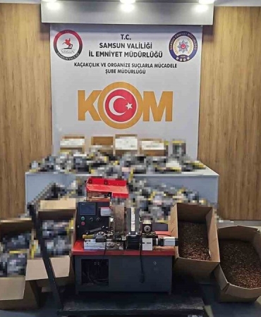 Kaçak 14 bin makaron ve 23 kilo tütün piyasaya sürülmeden ele geçirildi