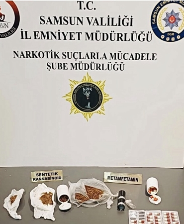 Samsun’da 8 bin sentetik ecza ele geçirildi