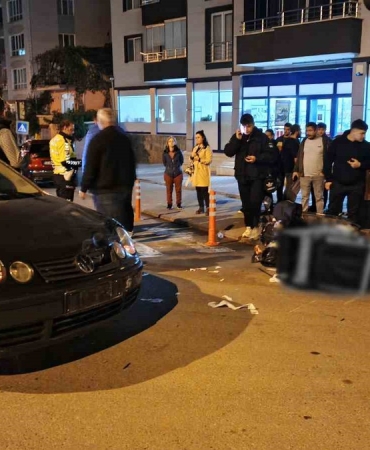 Bafra’da otomobilin çarptığı kurye yaralandı