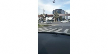 Yeşilde yaya geçidinden yürüyerek geçen karga şaşırttı
