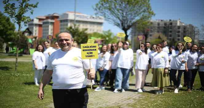 Fiziksel aktivitenin faydalarına dikkat çekmek için yürüdüler