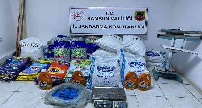 Jandarmadan sahte deterjan imalathanesine baskın