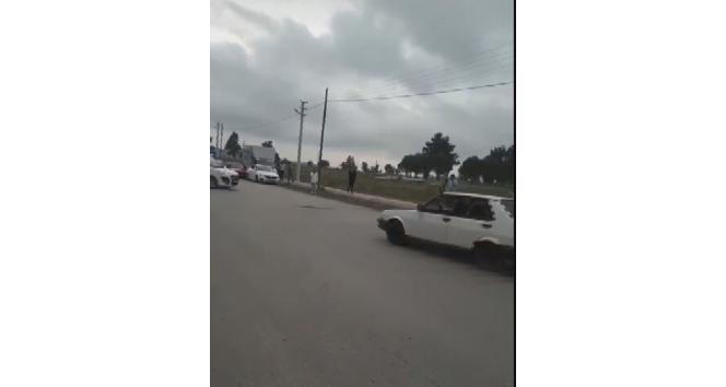 Otomobille drift yaparken silahla havaya ateş etti