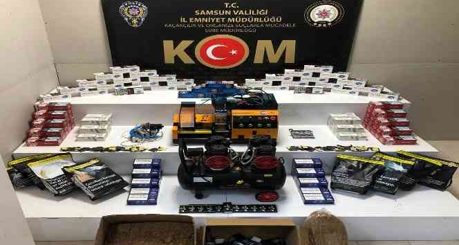 Samsun'da kaçak tütün mamulleri ele geçirildi