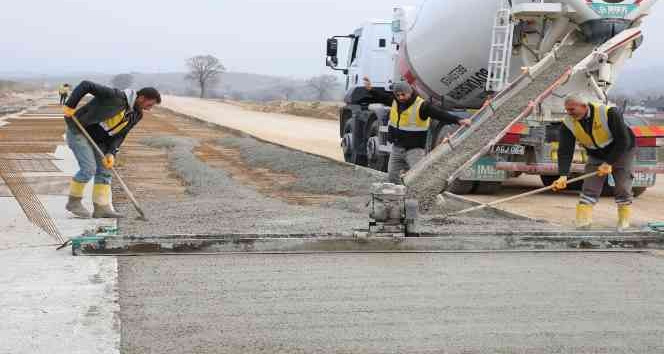 Havza OSB'ye 1,8 kilometrelik beton yol