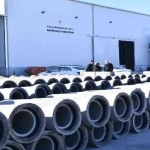 Samsun'da kurulan kilit parke ve beton boru tesisi seri üretime geçti