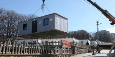 Atakum Hobi Bahçesi'ndeki konteynerler deprem bölgesine gönderildi