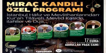 Çarşamba'da depremzedeler için Mirac Kandili özel programı