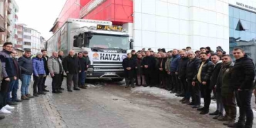 Havza'dan deprem bölgesine 4 tır yardım