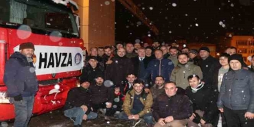 Havza'dan deprem bölgesine yardım tırı