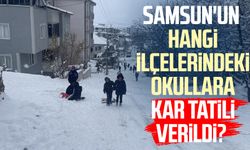 Samsun'un hangi ilçelerindeki okullara kar tatili verildi? 20 Şubat Perşembe