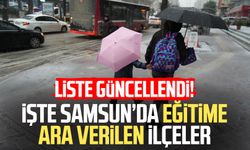 Liste güncellendi: Samsun'da okullara kar tatili