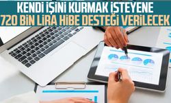 Kendi işini kurmak isteyene 720 bin lira hibe desteği verilecek