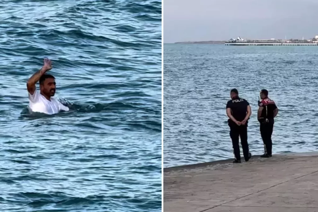 Polisten kaçmak için denize atladı, hikayenin sonu hüsranla bitti