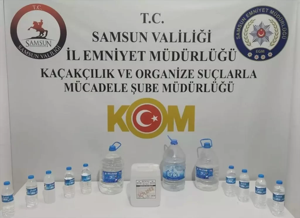 Samsun'da Sahte İçki Üreticisi Yakalandı
