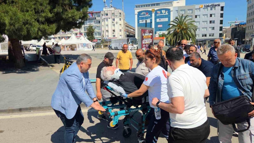 Yaya geçidinden geçen vatandaşa otomobil çarptı: 1 yaralı