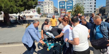 Yaya geçidinden geçen vatandaşa otomobil çarptı: 1 yaralı