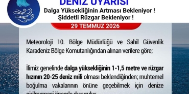 Karadeniz’de yüksek dalga uyarısı: