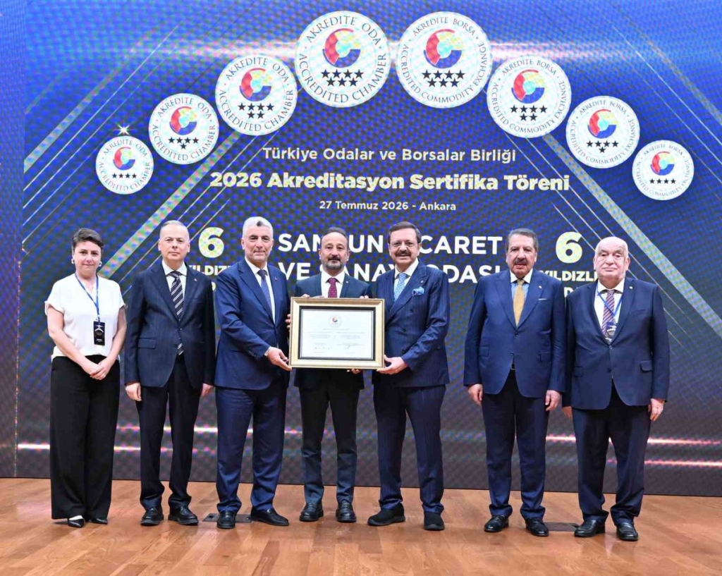Samsun TSO, akreditasyon belgesiyle başarısını tescillendirdi