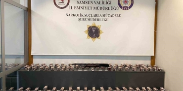 Samsun’da ikamette 13 bin 48 sentetik ecza hap ele geçirildi