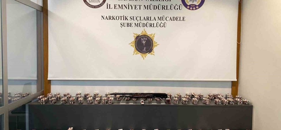 Samsun’da ikamette 13 bin 48 sentetik ecza hap ele geçirildi