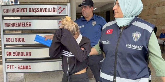 Samsun’da mağazalardan giysi çalan kadın tutuklandı