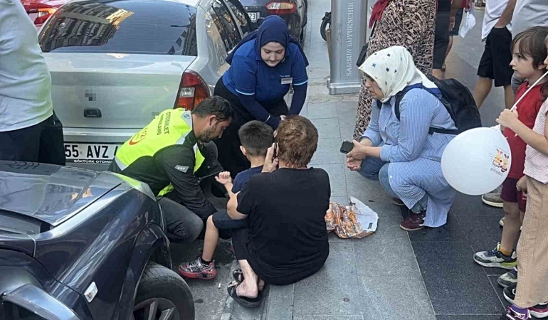 Samsun’da otomobilin çarptığı 5 yaşındaki çocuk hafif şekilde yaralandı