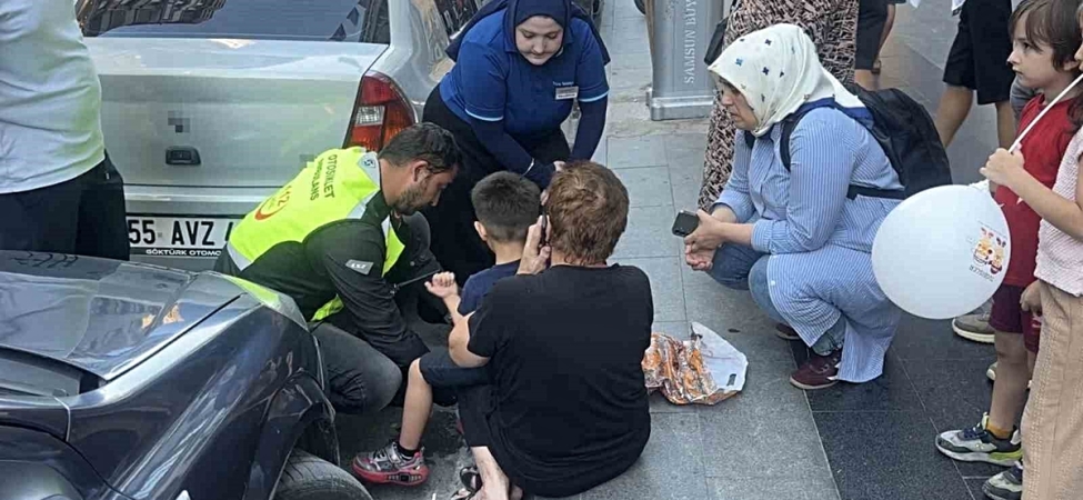 Samsun’da otomobilin çarptığı 5 yaşındaki çocuk hafif şekilde yaralandı