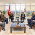 OMÜ Rektörü Aydın, Bafra Kaymakamı Altınpınar ile iş birliğini görüştü