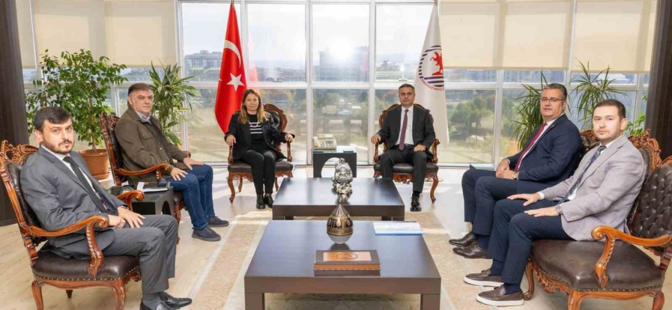 OMÜ Rektörü Aydın, Bafra Kaymakamı Altınpınar ile iş birliğini görüştü